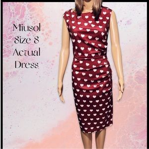 Miusol Women's Retro Ruffle Style Slim Work Pencil Dress; New